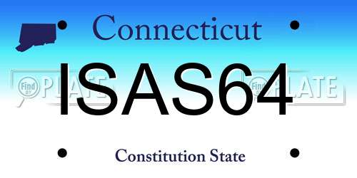 ISAS64 Connecticut License Plate