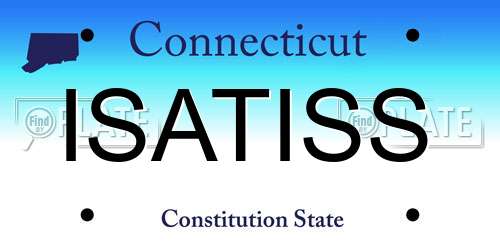 ISATISS Connecticut License Plate