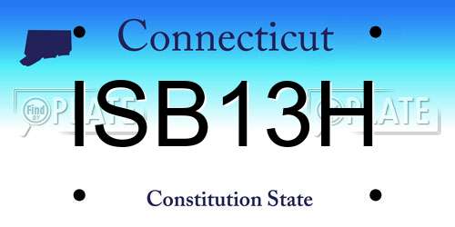 ISB13H Connecticut License Plate