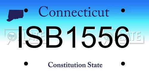 ISB1556 Connecticut License Plate