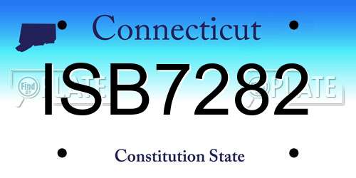 ISB7282 Connecticut License Plate