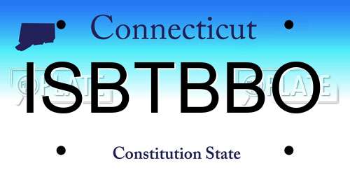 ISBTBBO Connecticut License Plate