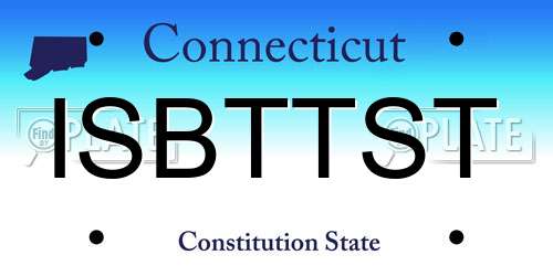 ISBTTST Connecticut License Plate