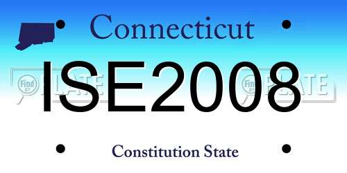 ISE2008 Connecticut License Plate