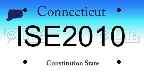 ISE2010 Connecticut License Plate