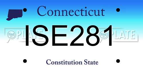 ISE281 Connecticut License Plate