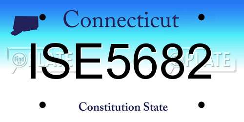 ISE5682 Connecticut License Plate