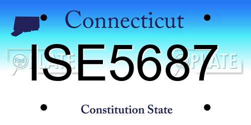 ISE5687 Connecticut License Plate