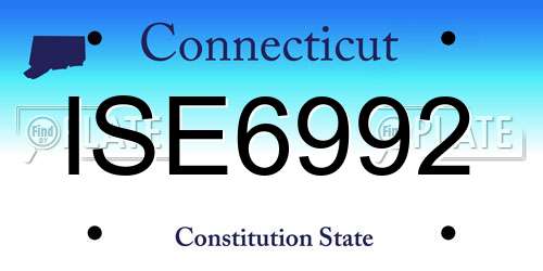 ISE6992 Connecticut License Plate