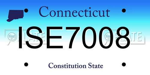 ISE7008 Connecticut License Plate