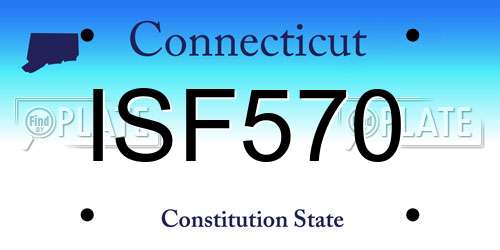 ISF570 Connecticut License Plate