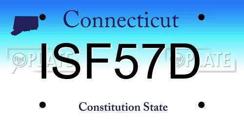 ISF57D Connecticut License Plate