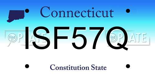 ISF57Q Connecticut License Plate