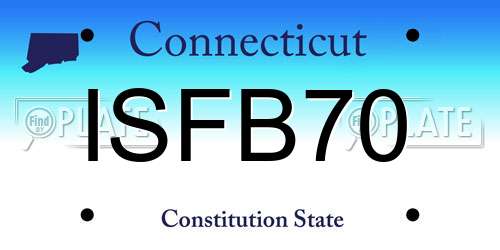 ISFB70 Connecticut License Plate