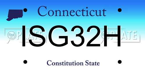 ISG32H Connecticut License Plate