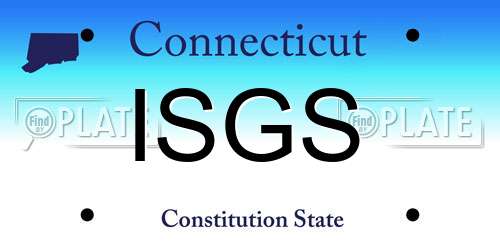 ISGS Connecticut License Plate