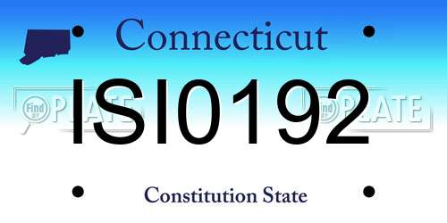 ISI0192 Connecticut License Plate