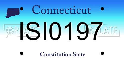 ISI0197 Connecticut License Plate