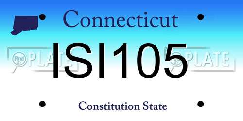 ISI105 Connecticut License Plate