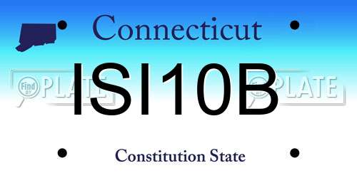 ISI10B Connecticut License Plate