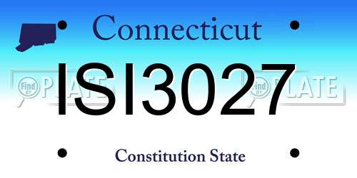 ISI3027 Connecticut License Plate