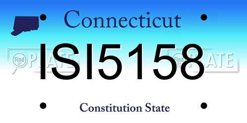 ISI5158 Connecticut License Plate
