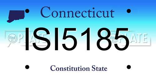 ISI5185 Connecticut License Plate