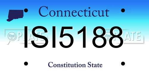 ISI5188 Connecticut License Plate