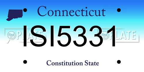ISI5331 Connecticut License Plate