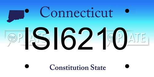 ISI6210 Connecticut License Plate