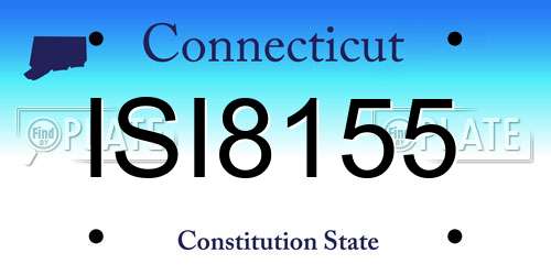 ISI8155 Connecticut License Plate