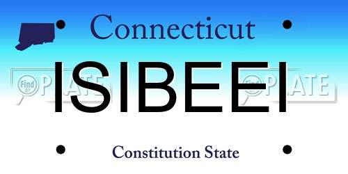 ISIBEEI Connecticut License Plate