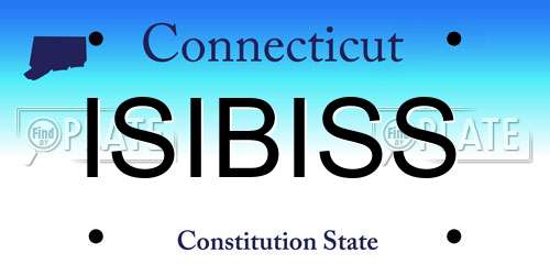 ISIBISS Connecticut License Plate