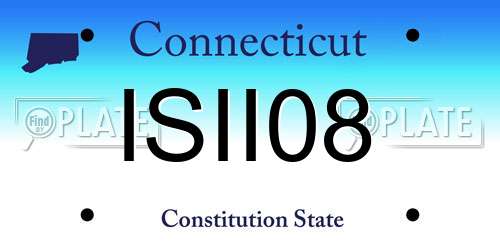 ISII08 Connecticut License Plate