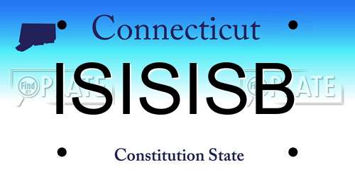 ISISISB Connecticut License Plate