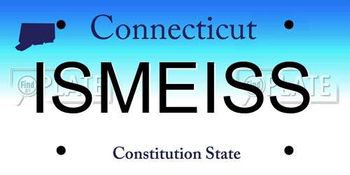 ISMEISS Connecticut License Plate