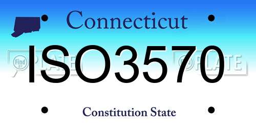 ISO3570 Connecticut License Plate