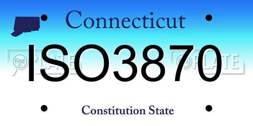 ISO3870 Connecticut License Plate