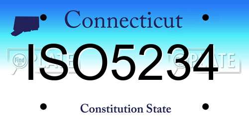 ISO5234 Connecticut License Plate