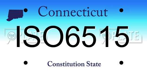 ISO6515 Connecticut License Plate