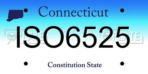 ISO6525 Connecticut License Plate