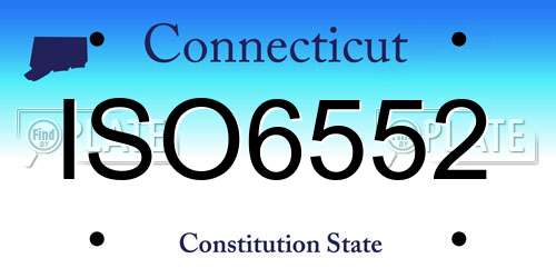 ISO6552 Connecticut License Plate