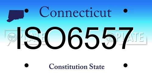 ISO6557 Connecticut License Plate