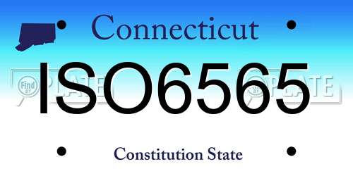 ISO6565 Connecticut License Plate
