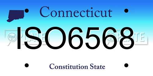 ISO6568 Connecticut License Plate