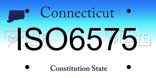 ISO6575 Connecticut License Plate