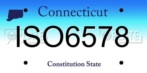 ISO6578 Connecticut License Plate