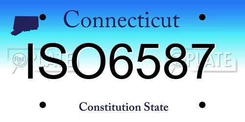 ISO6587 Connecticut License Plate