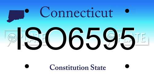ISO6595 Connecticut License Plate
