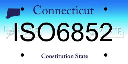 ISO6852 Connecticut License Plate